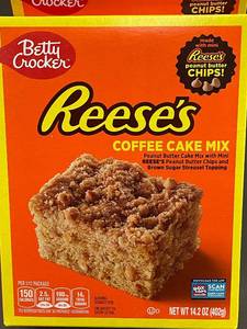 2 back - Betty Crocker Reeses Coffee Cake Mix - Case of 6