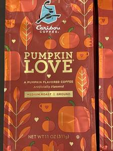 Caribou Coffee Pumpkin Love Ground Coffee - 4 Bags, 11 oz Each