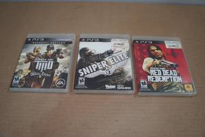 lot 14 image: 3 PlayStation 3 Games -Army of Two, Sniper Elite, Red Dead Redemption
