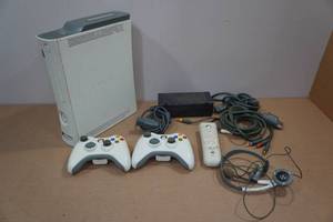 lot 36 image: Microsoft XBOX 360 Gaming Console with 2 Controllers