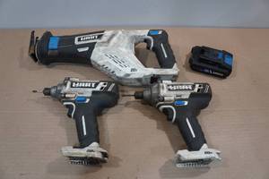 lot 81 image: Hart Power Tools -Reciprocating Saw, Drills and Battery