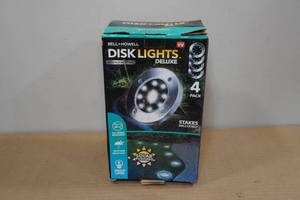 lot 88 image: Bell & Howell Solar Disk Lights 4-Pack