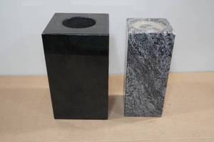lot 172 image: Heavy Duty Marble Vase and Candle Holder