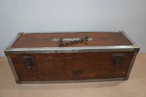 lot 183 image: Antique Hamilton Wood Carpenters Chest