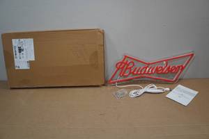 lot 208 image: NEW Neon Budweiser Beer Sign