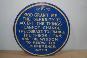 lot 209 image: 17 Round Wooden Sign