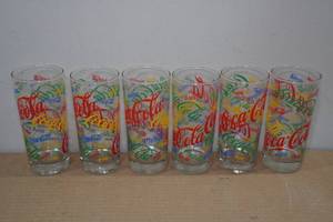 lot 210 image: 6 Coca-Cola Collectors Glasses