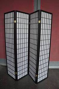 lot 270 image: 4-Panel Japanese Style Room Screen Divider