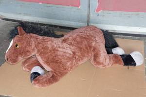 lot 274 image: Over Sized Plush Horse