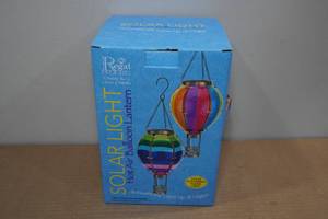 lot 288 image: Hot Air Balloon Solar Lantern -Small, Stripe