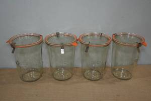 lot 291 image: 4 Weck 850ml Mold Canning Jars