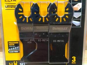 lot 41 image: DeWalt Assorted Oscillating Blades Model # DWA03PCSET