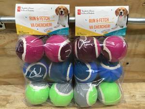 lot 66 image: Lot of 2 - Run & Fetch Tennis Ball Dog Toys (6 balls per bag)