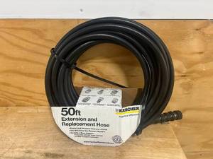 lot 86 image: KARCHER 50 High Pressure Extension Hose for Pressure Washers - 4 Connectors Included - Quick Connect or M22 Fitting (Retails for $100) (08052415.91)