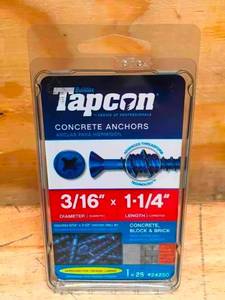 lot 89 image: Lot of 6 - Tapcon 316x1-14 Phillips Head 25 Packs Model # 24250