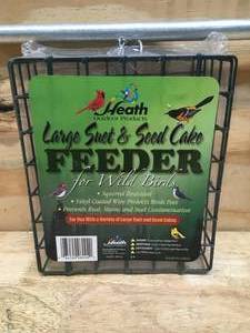 lot 107 image: Heath Outdoor Products Large Suet & Seed Cake Feeder For Wild Birds
