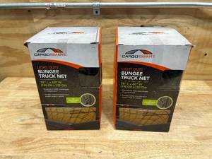 lot 123 image: CargoSmart Lot of 2-  178 SmartStraps Net-60IN Bungee Cargo Nets w24 Plastic Hooks