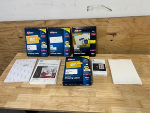 lot 163 image: Lot of Printer LabelsPhoto Paper Etc...