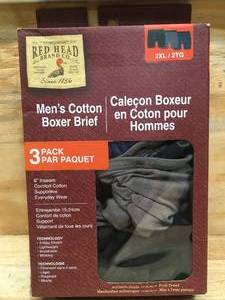 lot 155 image: Lot of 3 - Red Head Brand Mens Boxer Briefs Size 2XL