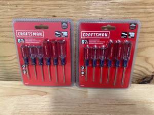 lot 169 image: CRAFTSMAN Lot of 2- 6pc Jewelers Screwdriver Sets (0829246)