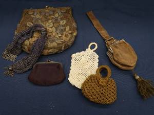 ANTIQUE 19TH CENTURY VICTORIAN MISERS PURSE PLUS