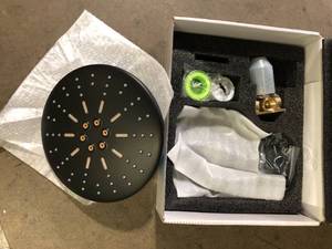 BWE Single Handle 1-Spray Square Shower Faucet Set 2.5 GPM with High Pressure Shower Head in. Matte Black (Valve Included)    Customer Returns See Pictures