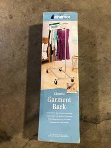 Whitmor Chrome Metal Clothes Rack  Customer Returns See Pictures