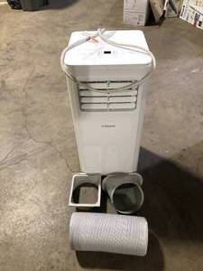 Vissani 5,000 BTU 115-Volt Portable Air Conditioner for 150 sq. ft. Rooms with Dehumidifier and Remote in White Customer Returns See Pictures