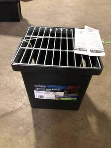 12 in. Square Catch Basin Drain Kit with 2-Opening Catch Basin Steel Grate 2-Outlet Adapters 1-Outlet Plug by NDS   Customer Returns See Pictures