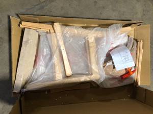 Light Beige Counter Height Chair (Set of 2)  Customer Returns See Pictures