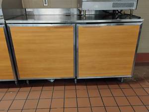 lot 27 image: DUKE STAINLESS STEEL COUNTERTOP STORAGE CABINET