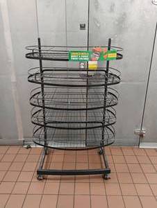 lot 16 image: 5 TIER ROLLING DISPLAY RACK