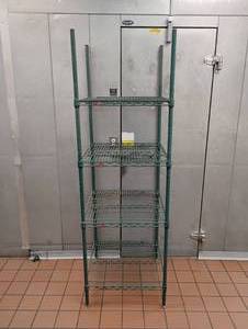 lot 13 image: METRO GREEN  4 TIER WIRE SHELVING