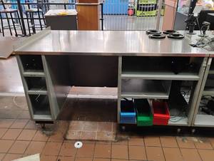 lot 31 image: DUKE STAINLESS STEEL COUNTER WITH CUP DISPENSER