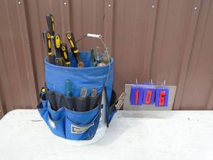 Bucket boss of tools. As shown.
