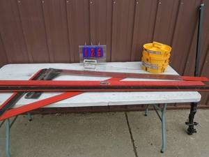 Large plastic square & straight edges. As shown.