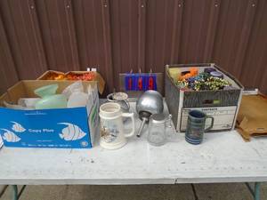Assorted household candles & misc. As shown.