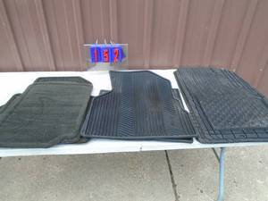 3 sets of floor mats. 1 weathertech. As shown.