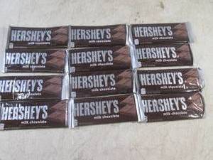 lot 453 image: (B-3) 12 Hersheys Milk Chocolate Ca...