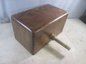lot 43 image: (EC1) Vintage Wood Toilet Water Tan...