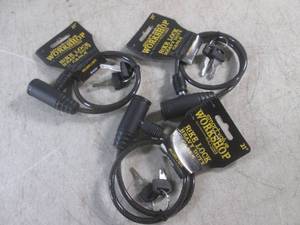 lot 71 image: 3) 21 Cable Bike Locks with Keys...