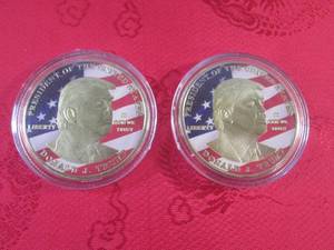lot 73 image: (CNTR) 2 Donald J Trump CoinsToken...