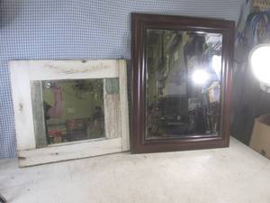 lot 156 image: (C-2) 2 Mirrors Larger One Beveled ...
