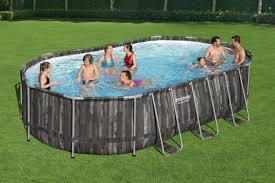 lot 1 image: Bestway Power Steel 22 x 12 x 48 Above Ground Oval Pool Set (reserve - $250)