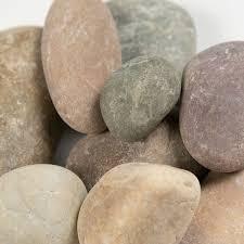 lot 73 image: Amazon Multi Pebbles 1 to 2 12 Bagged Landscape Rock - Full Pallet (27.5 CU FT) - 2,305 Lbs (55 bags total) (reserve - $250)