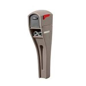 lot 100 image: Step2 Mail Master Streamline Mocha OverPost Mounted Plastic Mailbox-Mocha