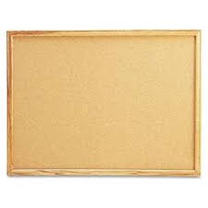 lot 114 image: Cork Bulletin Board, 48 x 36, Natural, Oak Frame