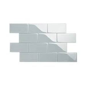 lot 136 image: Giobello Light Gray 3 in. x 6 in. x 8 mm Glass Subway Tile (20 sq. ft.)