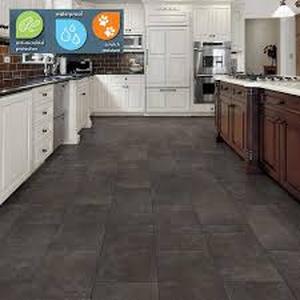 lot 150 image: Lifeproof Overlook Slate 22 MIL x 11.9 in. W x 23.8 in. L Click Lock Waterproof Vinyl Tile Flooring (17.7 sqft)