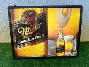 lot 8 image: Miller Genuine Draft Beer Light Up Sign